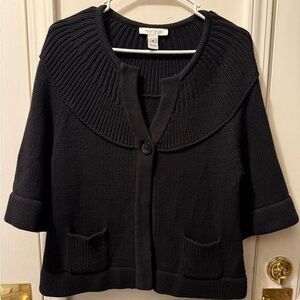 White House Black Market Cropped Shawl Collar Cardigan